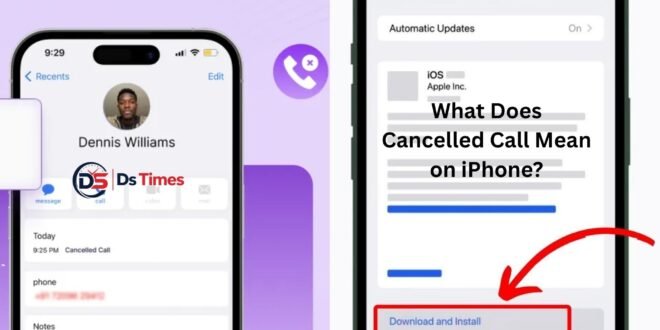 what does cancelled call mean on iphone